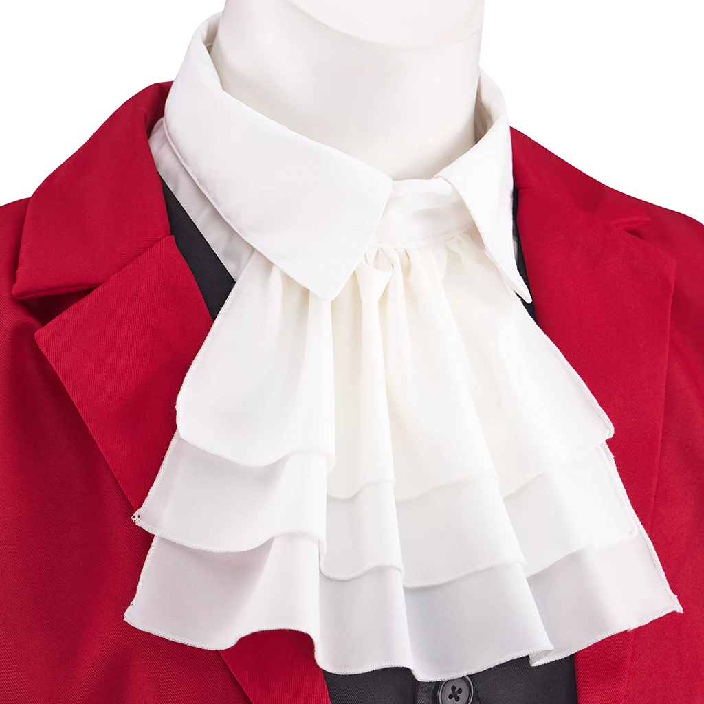 Ace Attorney: Miles Edgeworth (Benjamin Hunter) | Red Prosecutor Cosplay Costume 24 Ace Attorney Miles Edgeworth Prosecutor Cosplay Costume for Men (Unofficial)