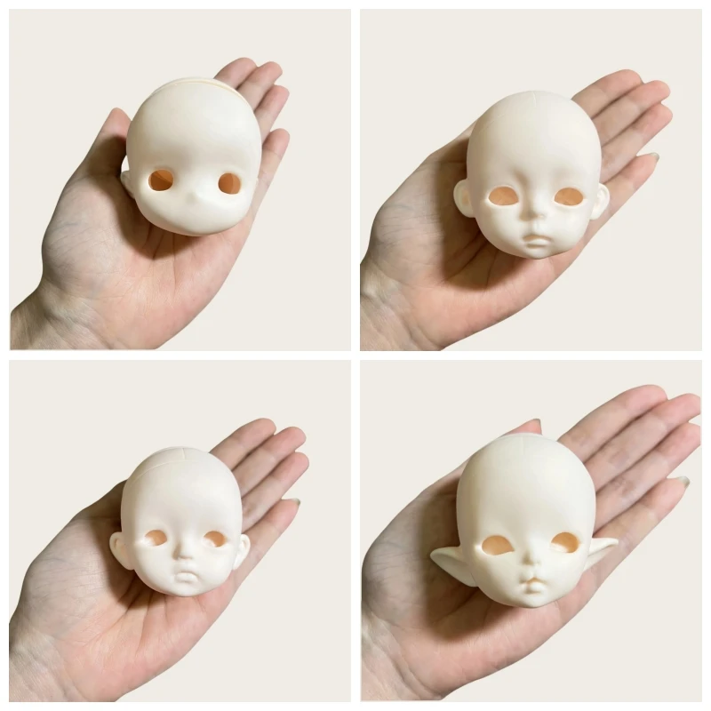 Handmade DIY 1/6 BJD Doll No Makeup Randomly Gifted with Eyeballs Girls Practice Makeup Dress Up Toys Birthday Gifts - 3