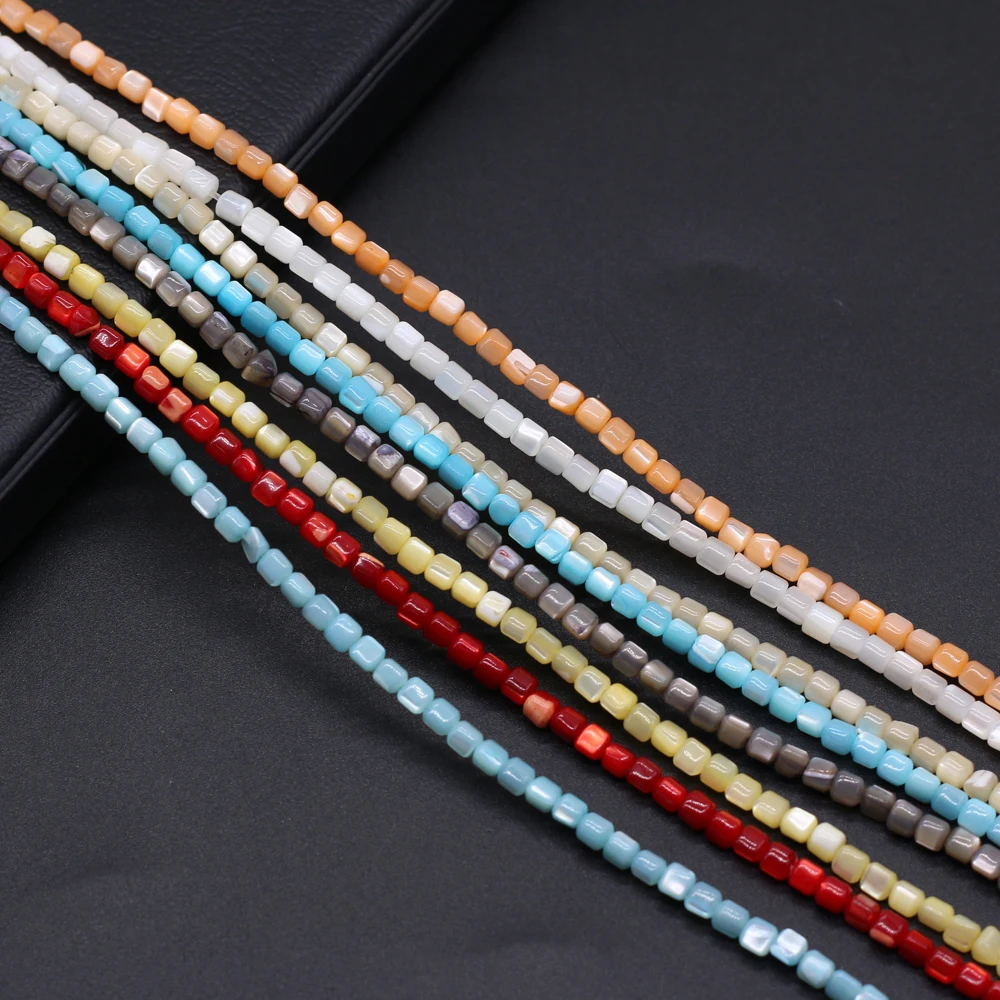Elegant Cylindrical Mother of Pearl Sea Shell Beads for DIY Jewelry Making - 3.5mm