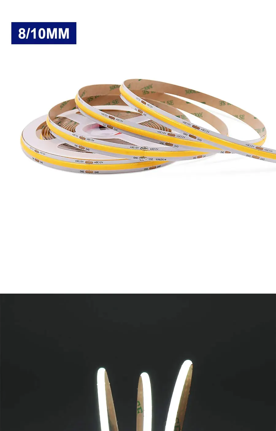 5m 10m Flexible 12V 24V LED COB Strip Light Bar Sdfa37bb873684c74bbed1b00d33a5b9aA