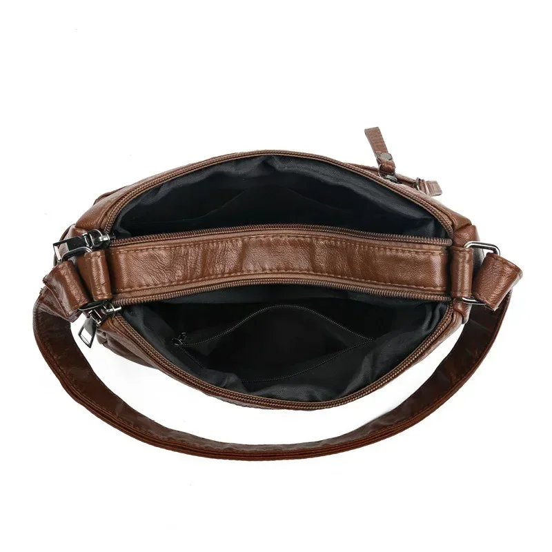Chic Soft Leather Women's Mini Crossbody Handbag