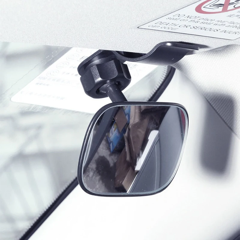 Car Rearview Mirror Car Baby Mirror Baby Mirrors Car Windshield Suction Cup Mirror Sun Visor Plate Clamp Mirror Angle Adjustable