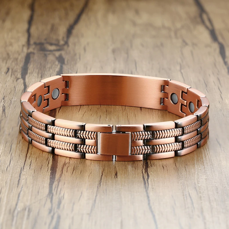 Mens Copper Health Healing Therapy Wristband Bracelet 8.3inch For Arthritis Free Adjustable Tool charm bracelet magnetic bracelet wide bracelet obsidian bracelet chakra beads bracelet antistatic bracelet red jasper bracelets bian stone bracelet