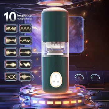 Male Masturbator Automatic Telescopic Rotating Aircraft Cup Electric Masturbation Cup Real Vagina Sex Toys Men's Sex Shop 2