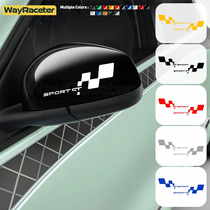 2PcsRearviewMirrorDecalGTSportGraphicsVinylStickerForRenault