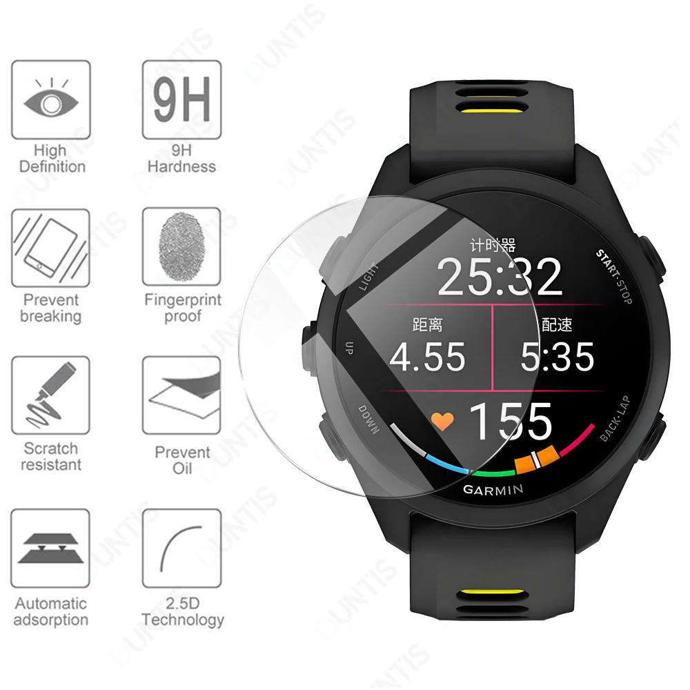 Garmin Forerunner 70/170 용 강화 유리 화면 보호기 긁힘 방지 유리 보호 필름 화면 보호기 액세서리