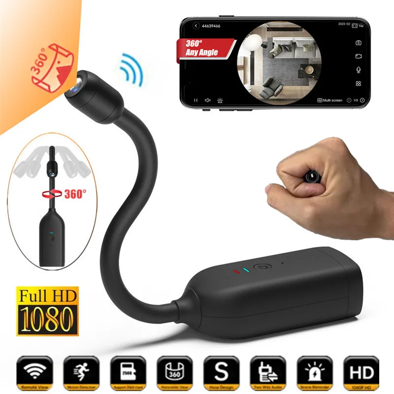 

HD WIFI IP P2P 360 Degree Panorama Camera Portable Two Way Audio Remote Monitoring Mini Camera Motion Detection DV Camera Espia