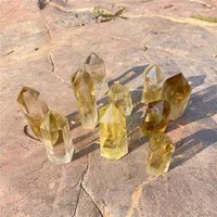 High Quality Brazilian Natural Citrine Crystal Tower Yellow Quartz Point Wand Reiki Healing Stone Ore Specimen Crafts Home Decor 2