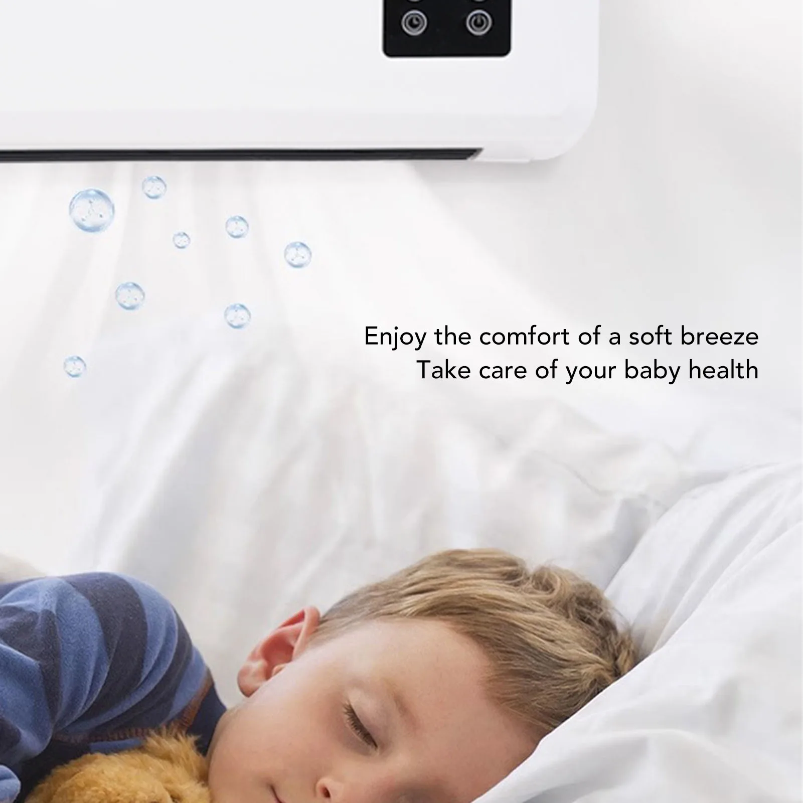 Wall Mounted Conditioner Heater Adjustable Wall Mount Portable Conditioner Fast Heating Energy Saving for Bedroom 6