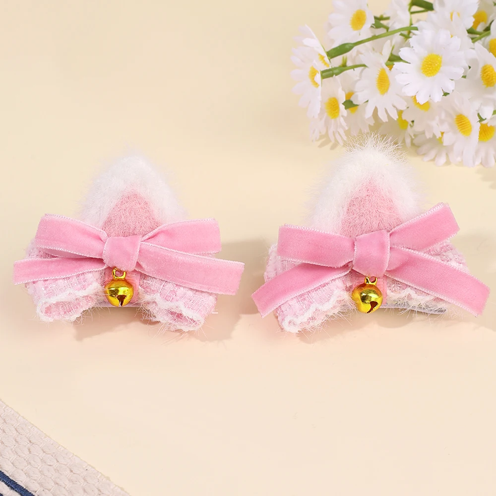 10Pcs Rabbit Ears Hair Clips Cute Cat Ear Hairpin Little Girl Kids Creative Cosplay Birthday Party Daily Accessories Headwear