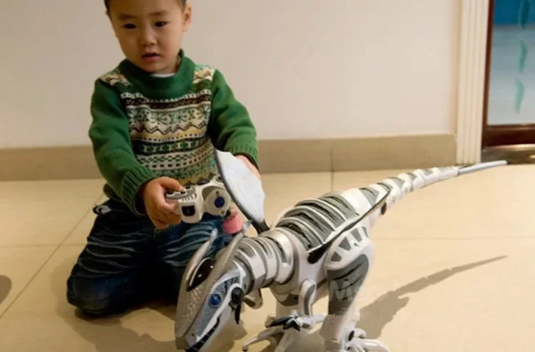 [Funny Multi-function Jurassic sensing intelligent infrared remote control RC robot programming mechanical dinosaur robosaur toy 6