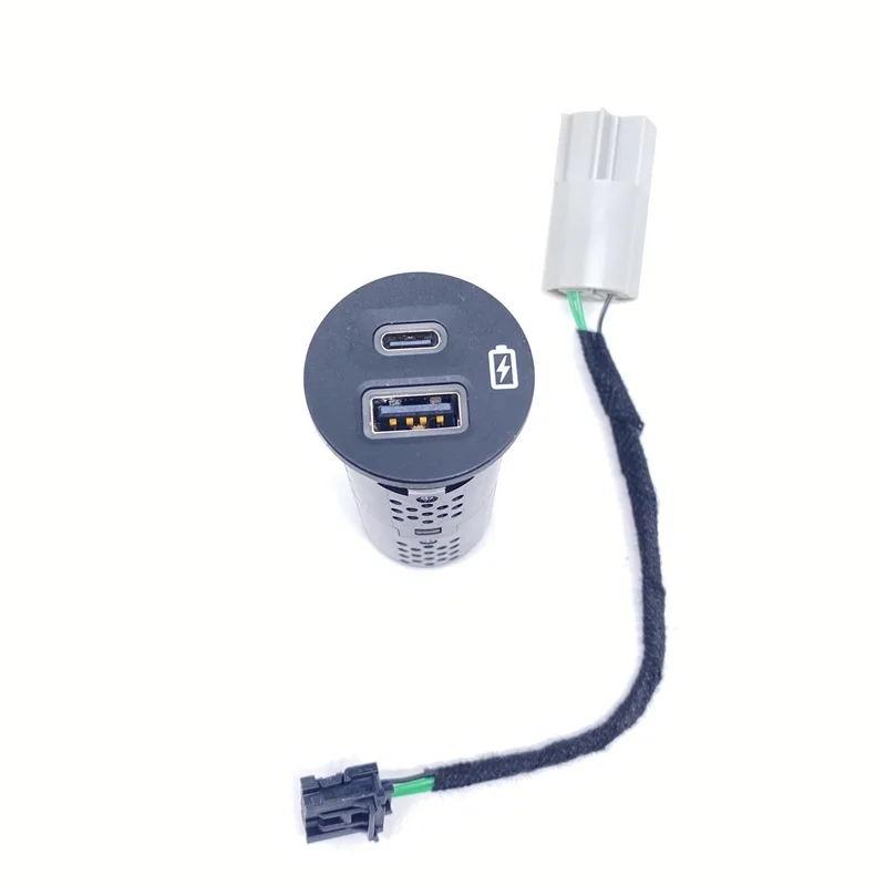 포드 포커스 ESCAPE SE F-150 익스플로러 엣지 브롱코 LED C타입 + USB 듀얼 미디어 허브 박스 모듈, LED USB 충전기 LU5T-19J211-DA OEM