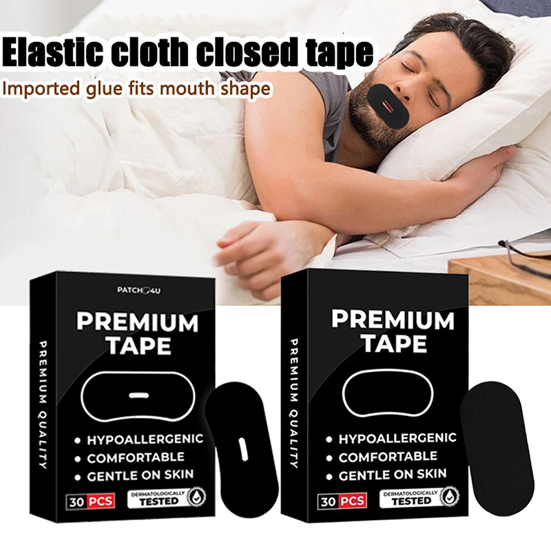 30Pcs Anti Snoring Sleep Mouth Tape Best Breathing Nasal Strips Medical Grade Improved Sleeping Keep Mouth Close Prevent Snoring