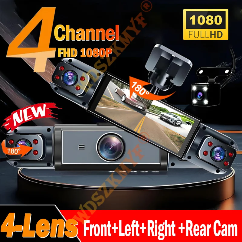 Car DVR 1080P Video Recorder 360°Dash Cam for Car 3/4 Lens Front Right Rear View camera Night Vision 24H Parking Monito Camera Car DVR 1080P Video Recorder 360°Dash Cam for Car 3/4 Lens Front Right Rear View camera Night Vision 24H Parking Monito Camera