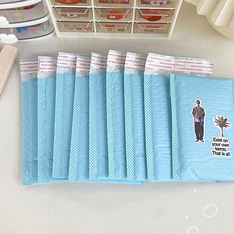 버블 메일러 패딩 봉투 포장 방수 가방 배송 가방, 축제 선물 포장 용품, 10 개, 19x11cm
