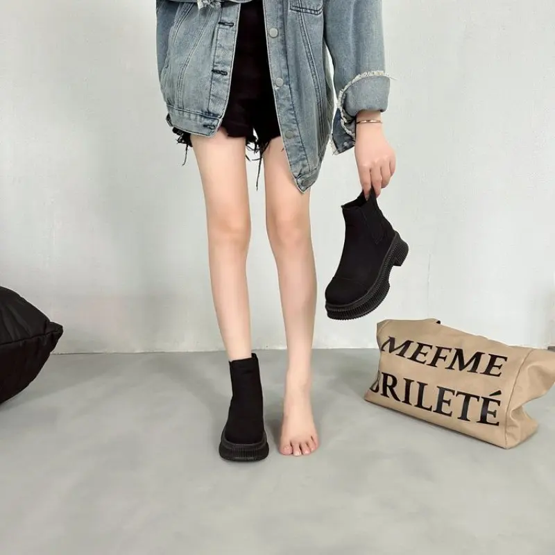 2023 Winter New Korean Version Plus Velvet Warm Snow Boots Female Short Tube Cotton Boots Tassel Zipper Boots Cotton Shoes Botas