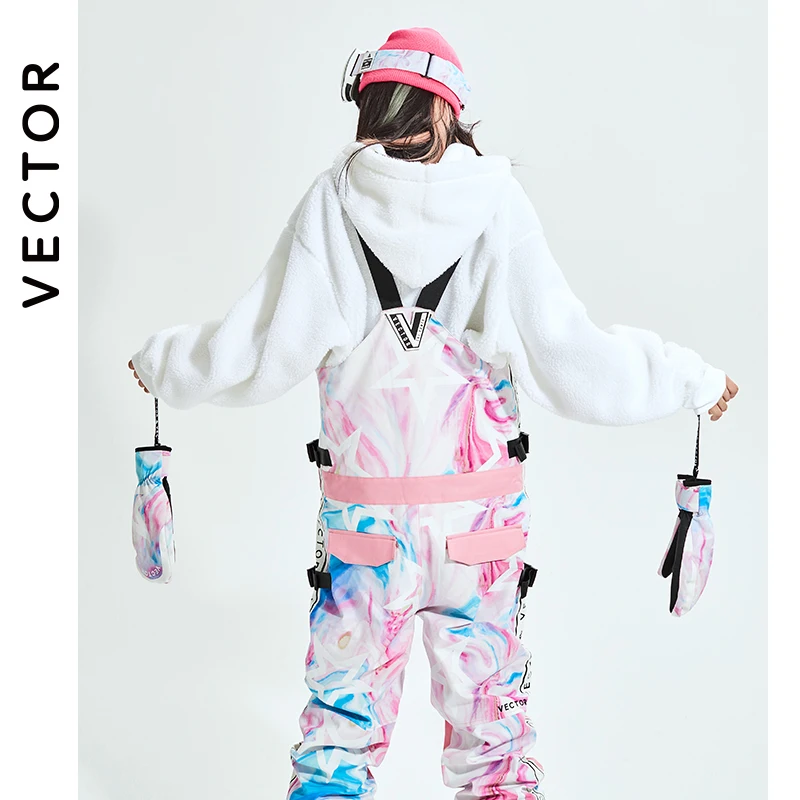 Ski Jacket VECTOR Men Women Ski Jacket Pants Bib Overalls Winter Warm Windproof Waterproof