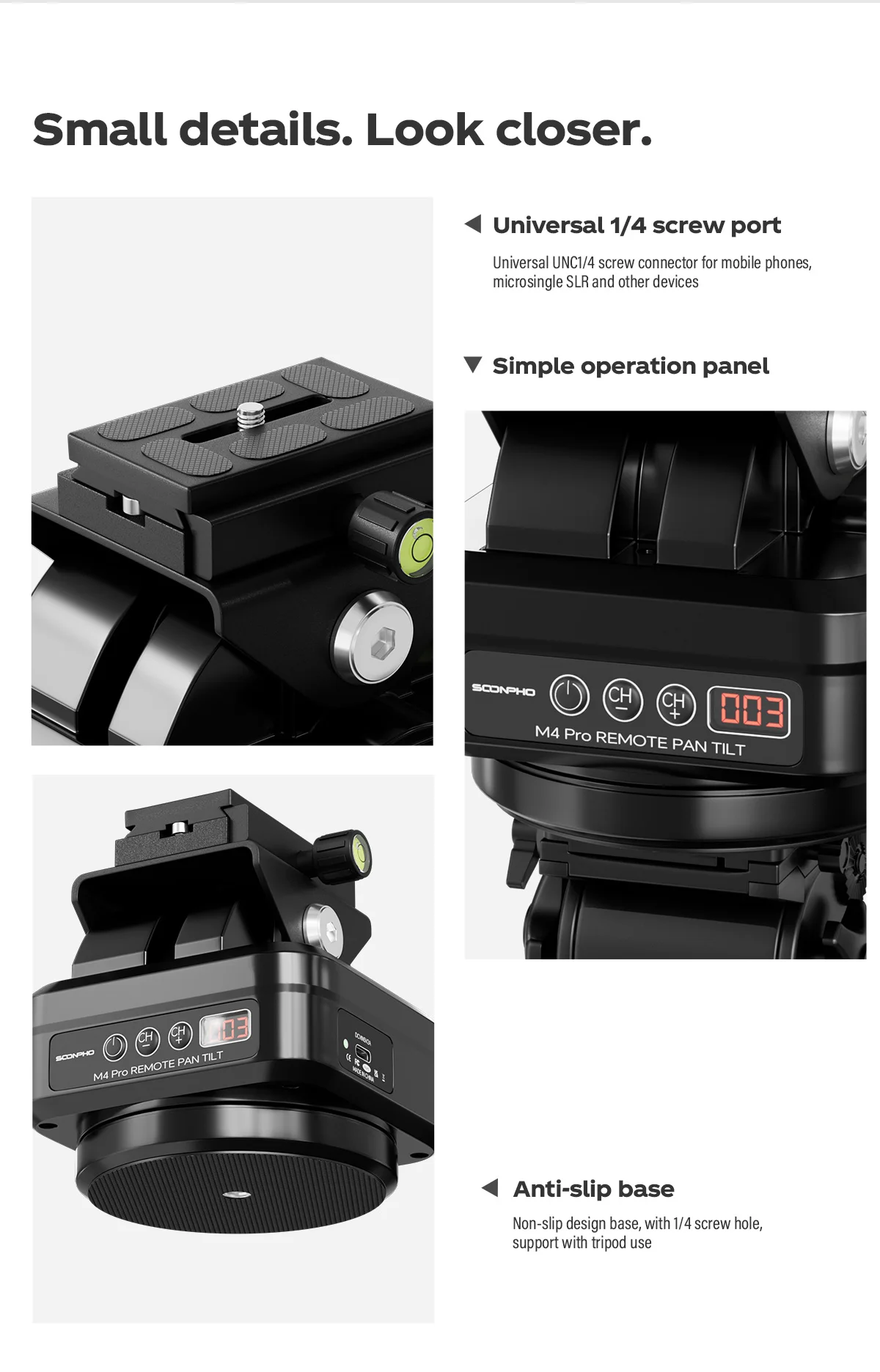 M4PRO Pan Tilt Ptz Panoramic Time-lapse Photography 360-degree Rotating Electric