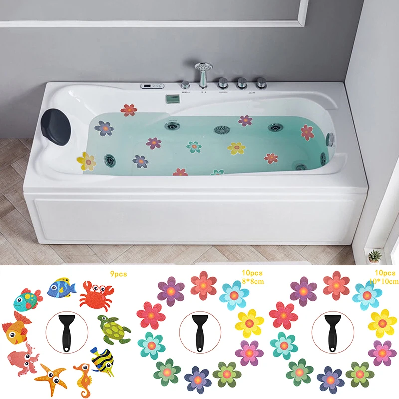 Self-Adhesive Shower Stickers Waterproof Non-Slip Strips Safety Tape Anti Slip Sticker Bathroom Non Slip PEVA Bathtub Sticker