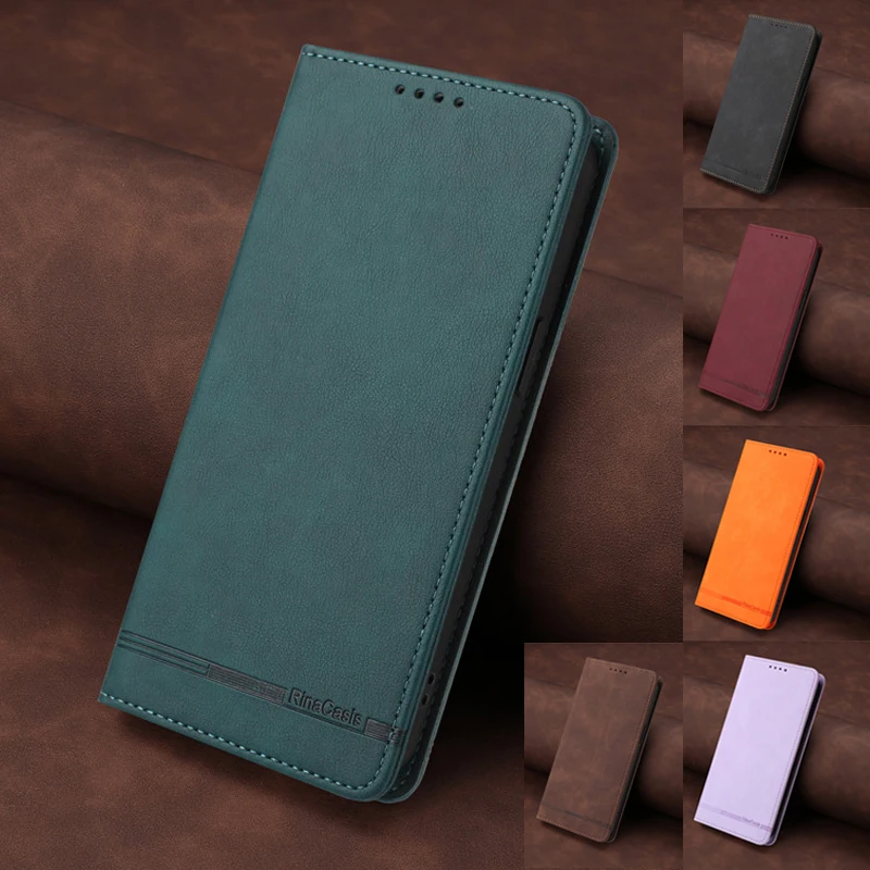 Leather Retro Anti-theft Wallet Flip Case with Magnetic Hasp and Card Slot