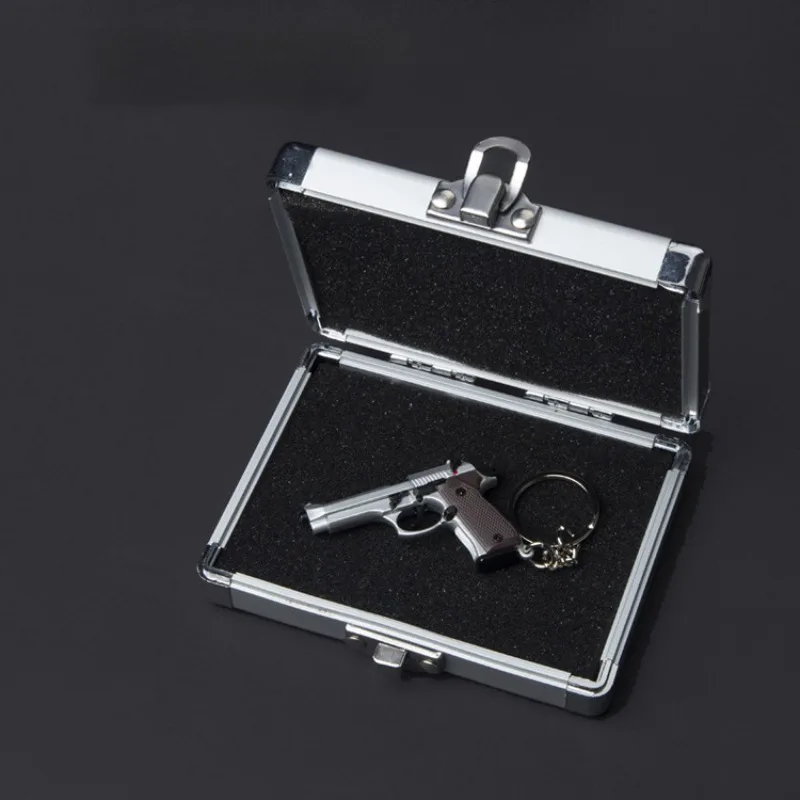 Alloy 1:4 92F Pistol Portable Toy Gun Model Detachable Keychain Fidget Toy for Boy Collection Adults birthday Gift 2