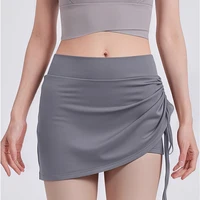 Women's Yoga Shorts Fake Two Piece Sports Pants Skirt Elastic Hip Lifting Slim Fit Gym Sports Short Leggings Yoga Shorts - Image 3