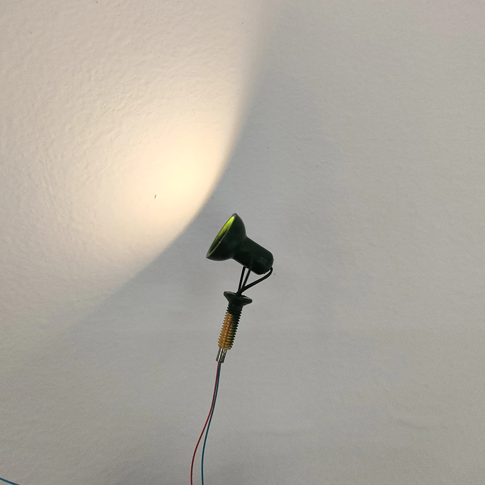 Spotlight Floodlights 25mm 5 Piece Accessories Black/green Model Replace With Pole Brass Decor Flood Light H0 TT spotlight accessories