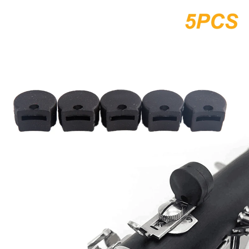 

5PCS Comfort Black Rubber Clarinet Thumb Rest Cushion Protector Accessories