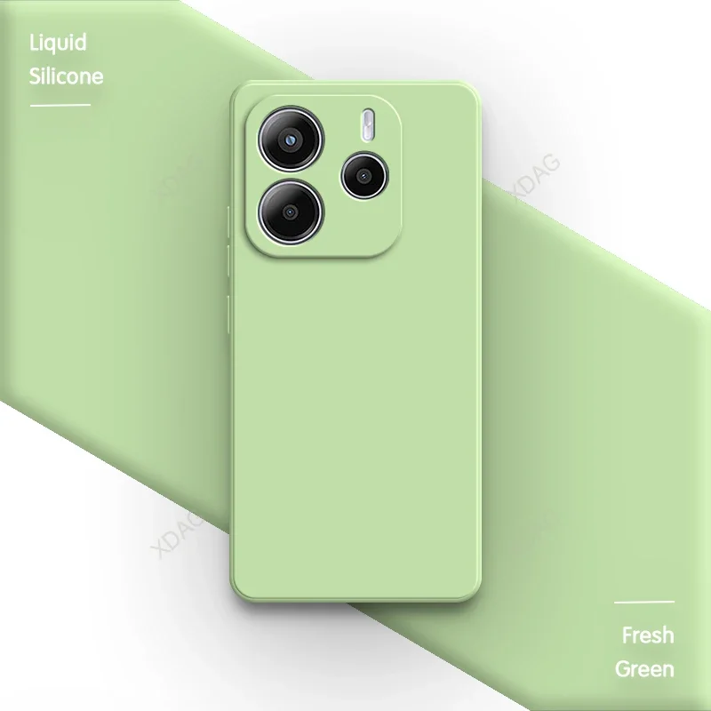 Classic Silicone Soft Phone Case with Lens Protection - Square Design