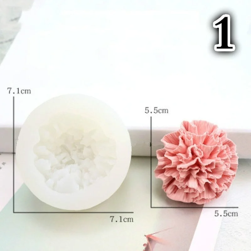 Silicone mold 3D Flower Silicone Mold Homemade Soap Candle Molds Chocolate Cake Decorating Moulds DIY Tools