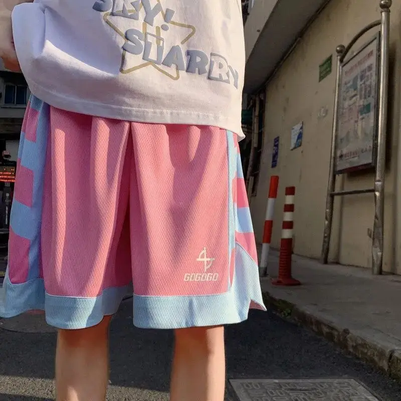 Summer Thin American Sports Shorts Basketball Pants Boys' Casual Capris Trendy Loose Fashion Brand Big Pants
