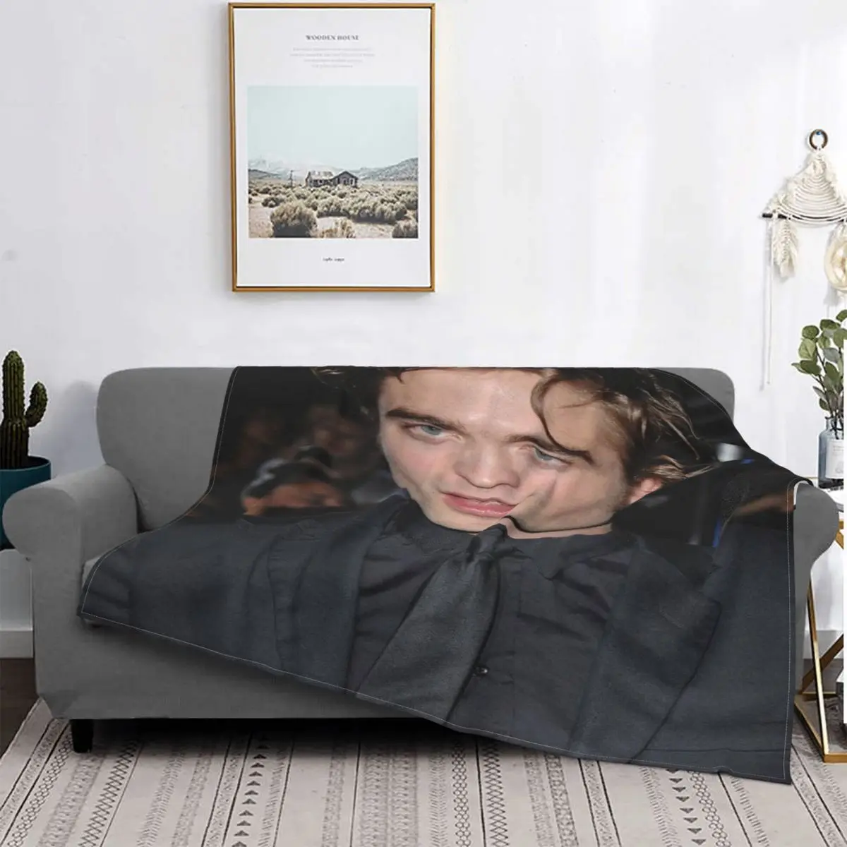 Robert Pattinson Plaid Fur Bed Cover 240 Scandinavian Style Bed Linen Drop  And Blanket Blanket 200X200 Flannel Blanket - AliExpress