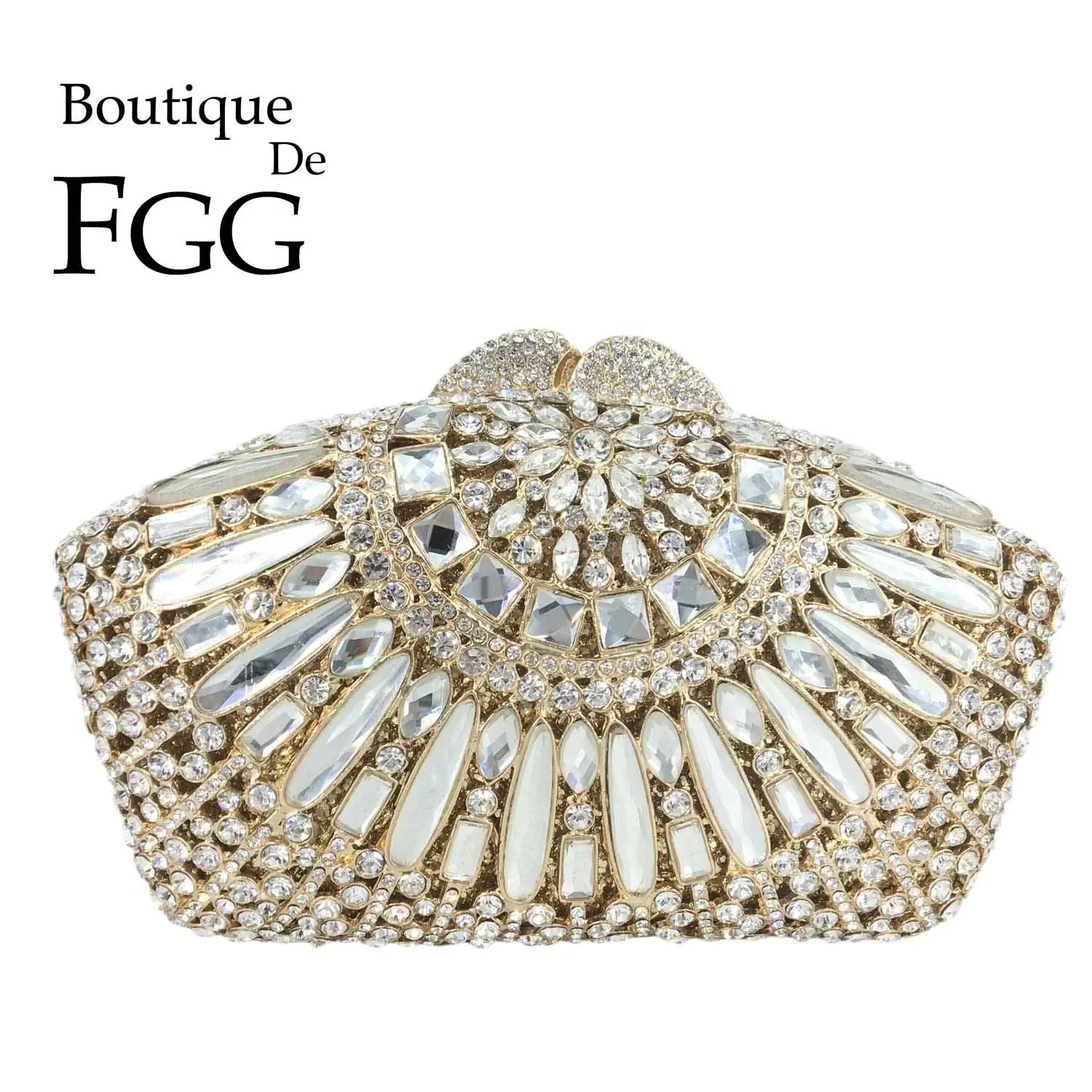 

Boutique De FGG Элегантное ожерелье в форме женские вечерние сумочки-клатчи со стразами Свадебные стразы вечерние сумочки