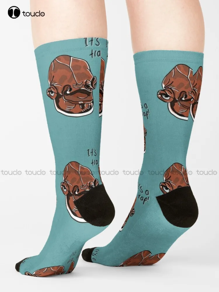 

Admiral Ackbar Socks Red Baseball Socks Unisex Adult Teen Youth Socks 360° Digital Print Harajuku Gd Hip Hop Gift Retro 1Pair