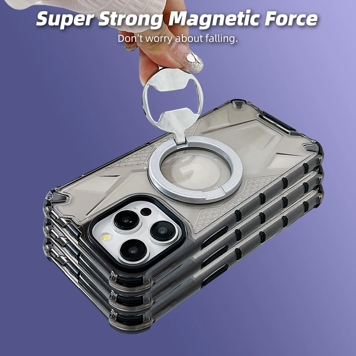 2 In1 Cell Phone Stand Magnetic Phone Grip Ring Holder Bottle Opener 360 Rotation Alloy For Iphone 14 13 12 Pro Max Series, Alina Gadgets