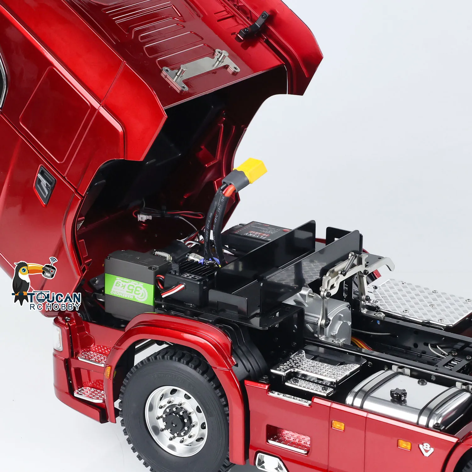 New 770S 1/14 RC Tractor Truck Trailer 6X6 Tamiyaya Truck with Openable Doors Light Sound System Remote Control Tractor Model 6