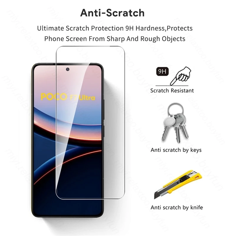8-in-1 Full Screen Tempered Glass Protector Case with Camera Protective Glass