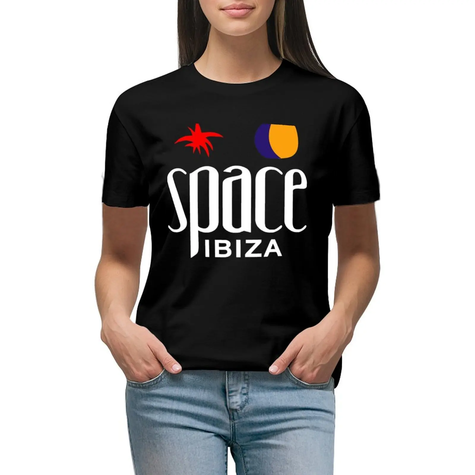 

Best Selling - Space Ibiza Merchandise T-shirt Short sleeve tee korean fashion lady clothes tight shirts for Women