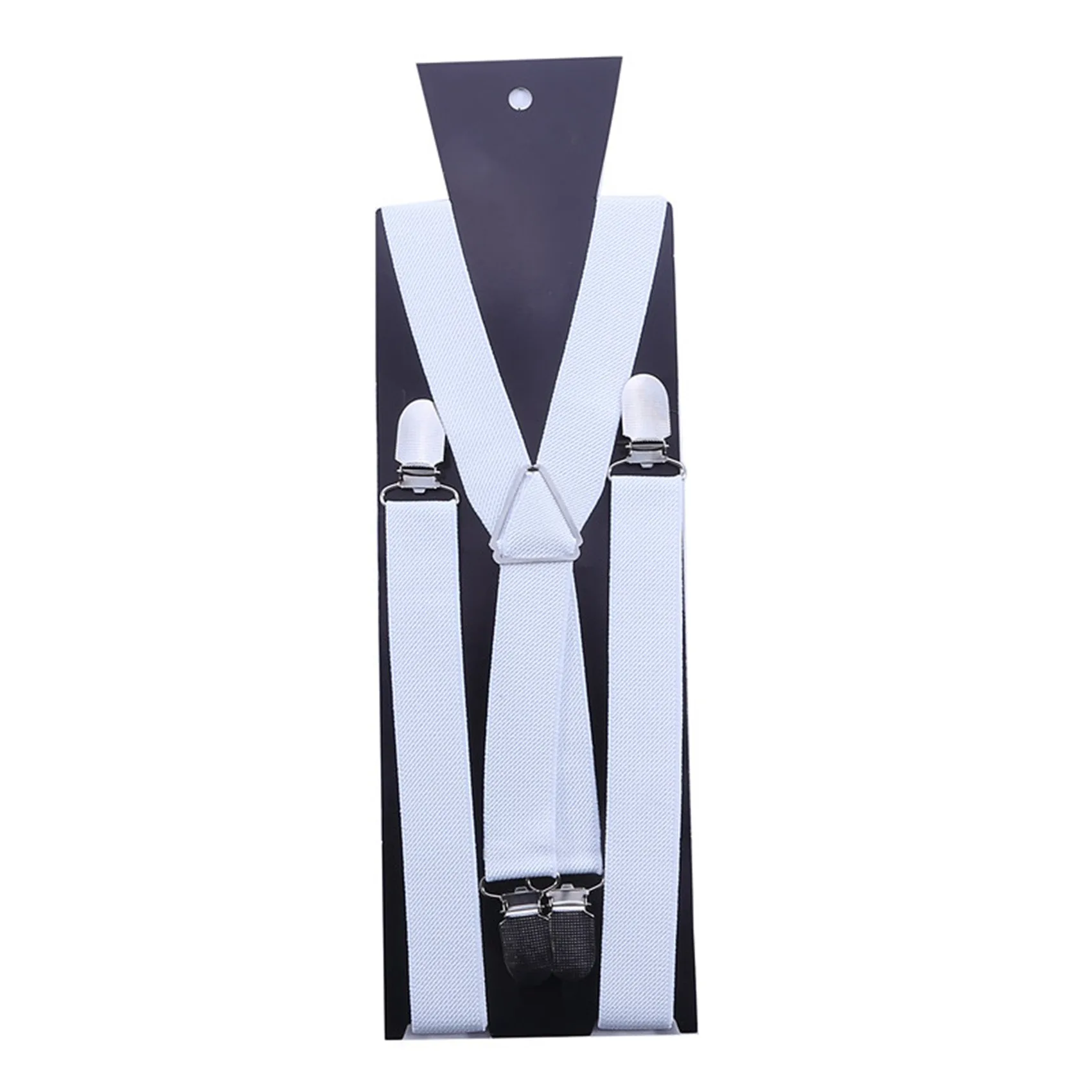 1Pcs Men&rsquo;s Wide X-Back Adjustable Elastic Suspenders with Heavy Duty Metal Clips Fashion work suspenders