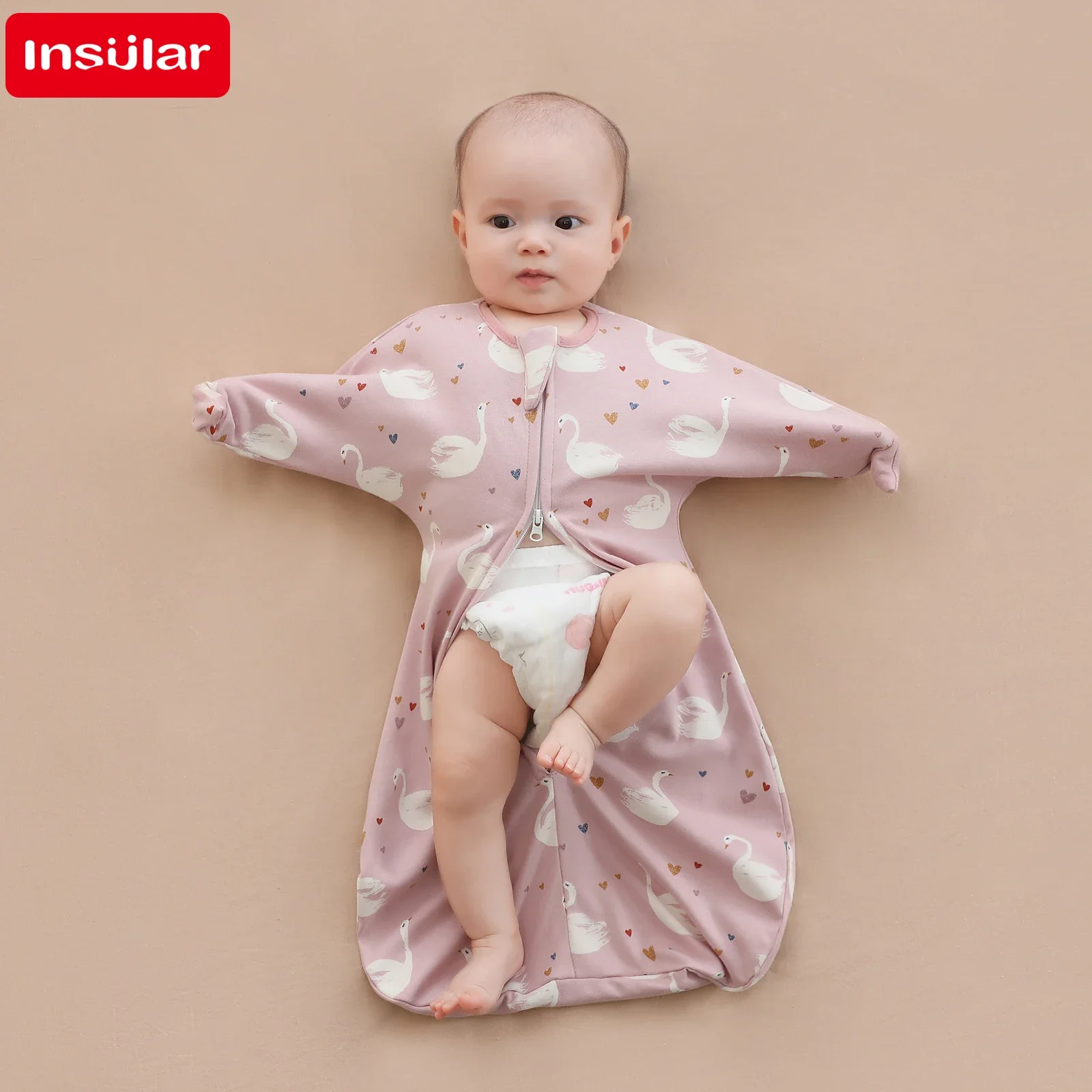 INSULAR Baby Cotton Sleeping Bags Infant Anti-shock Sleep Sacks Comfortable Newborn Promoting Sleep Blanket Cartoon Baby Items 2