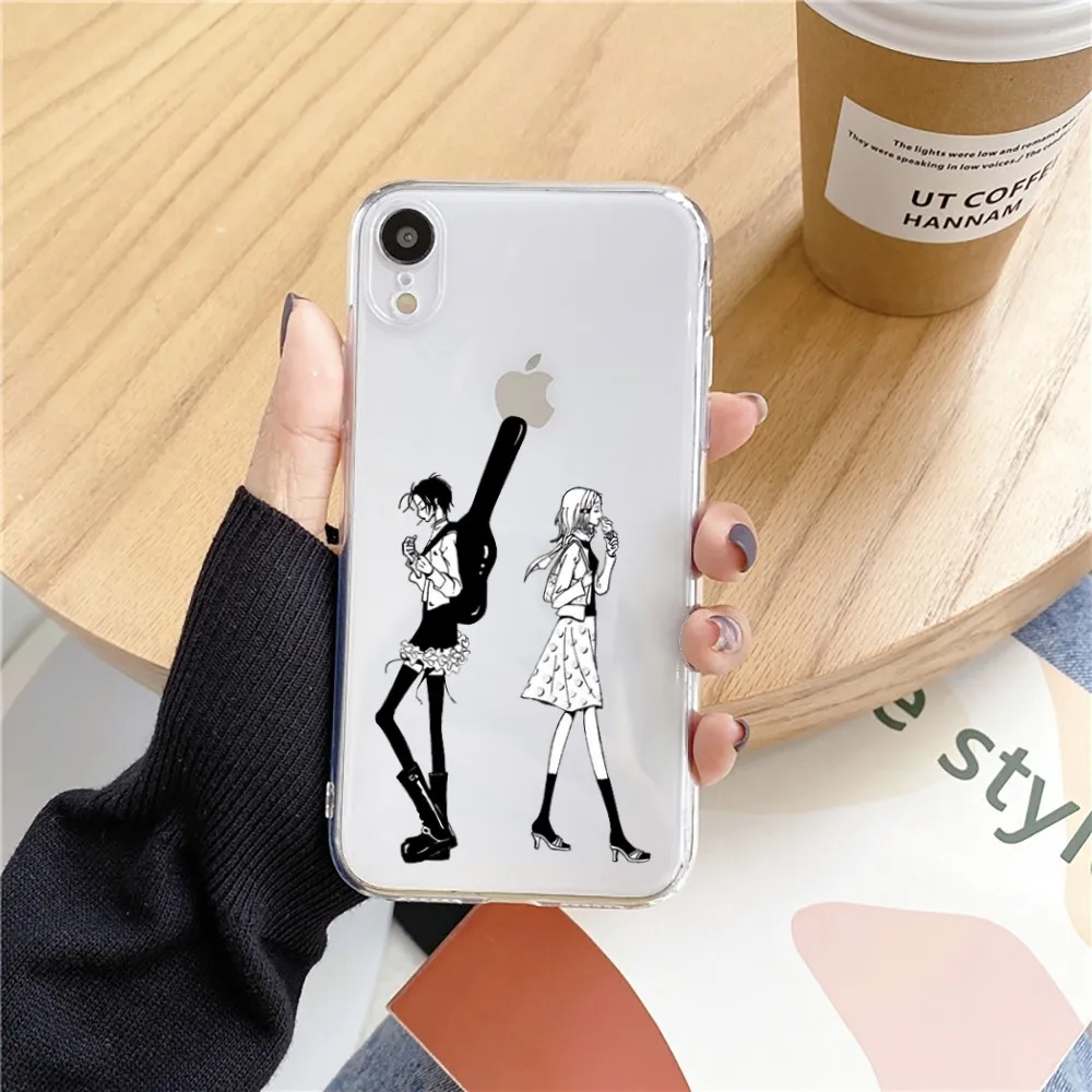 thumbnail image 1 of Funda de teléfono NANA de Anime clásico japonés para Iphone 15 11 13 14 Pro Max 7 8 Plus X Xr Xs Max Se2020 12mini cubierta transparente, 1 of 4