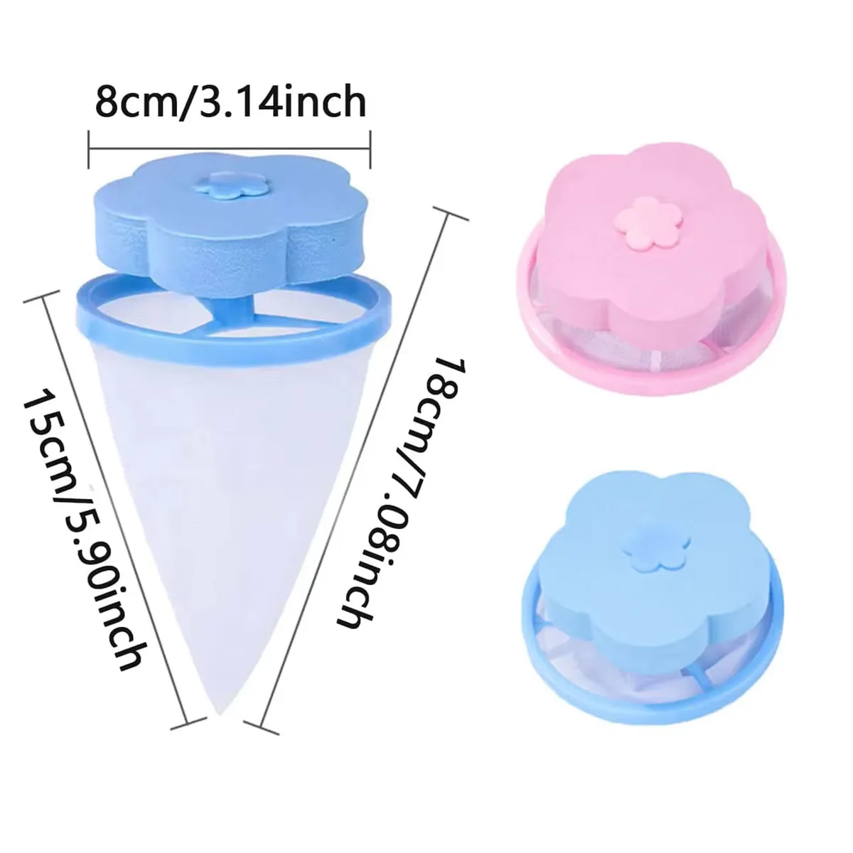 1pc- Premium Mesh Laundry Bags-Efficient Hair & Lint Filter, Pet Hair Remover, Durable Reusable Wash Bags -random color