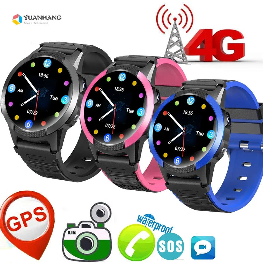 Ip67 Impermeabile Smart 4G Gps Wi-Fi Tracker Individua Bambini Studente Telecamera Remota Monitor Smartwatch Videochiamata Android Phone Watch