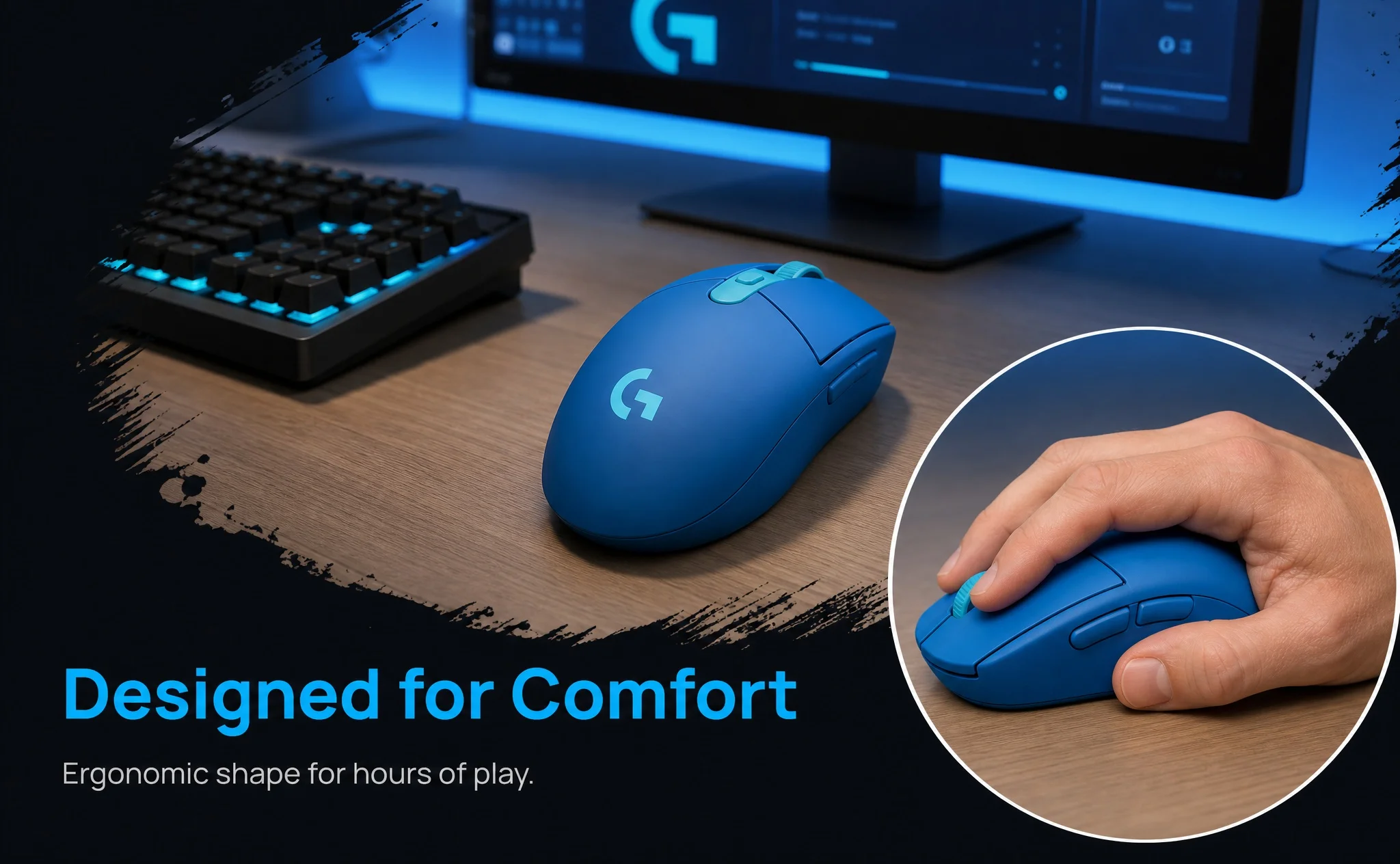 Logitech G304 High-Performance Wireless Gaming Mouse with Ergonomic Design