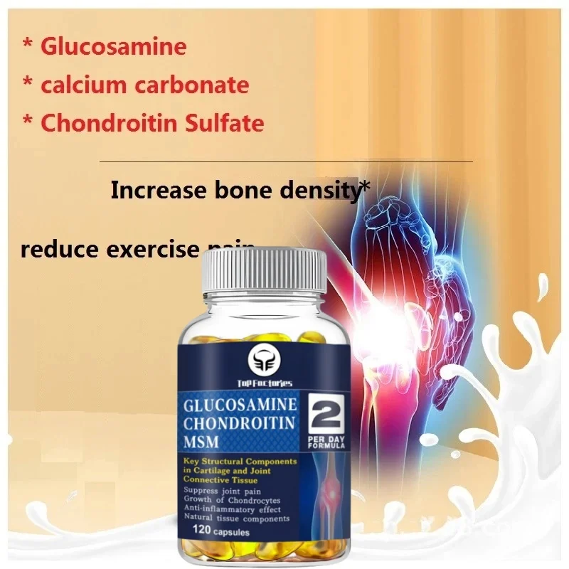 Glucosamine Chondroitin MSM 120 Capsules for Joint and Knee Health Immune System Non GMO Gluten Free Glucosamine Chondroitin Supplement