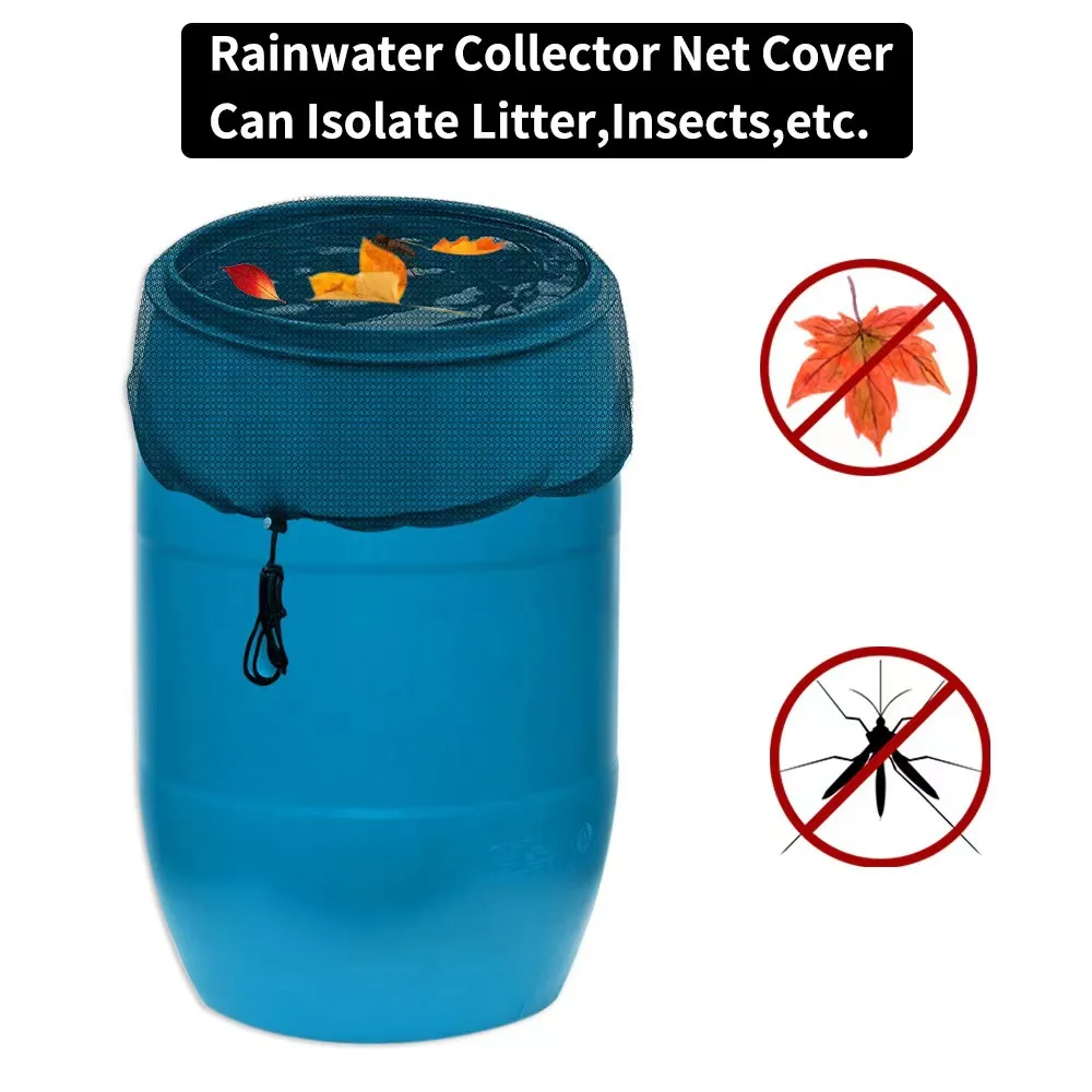 

Tank Raindrop Harvesting Tool Anti-Mosquito Water Protection Mesh Cover Netting for Rain Barrels PE Water Collection Buckets