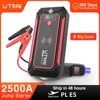 UTRAI 2500A Car Battery Starter Portable Power Bank 10W Wireless Charger LED Light Safety Hammer Car Jump Starter