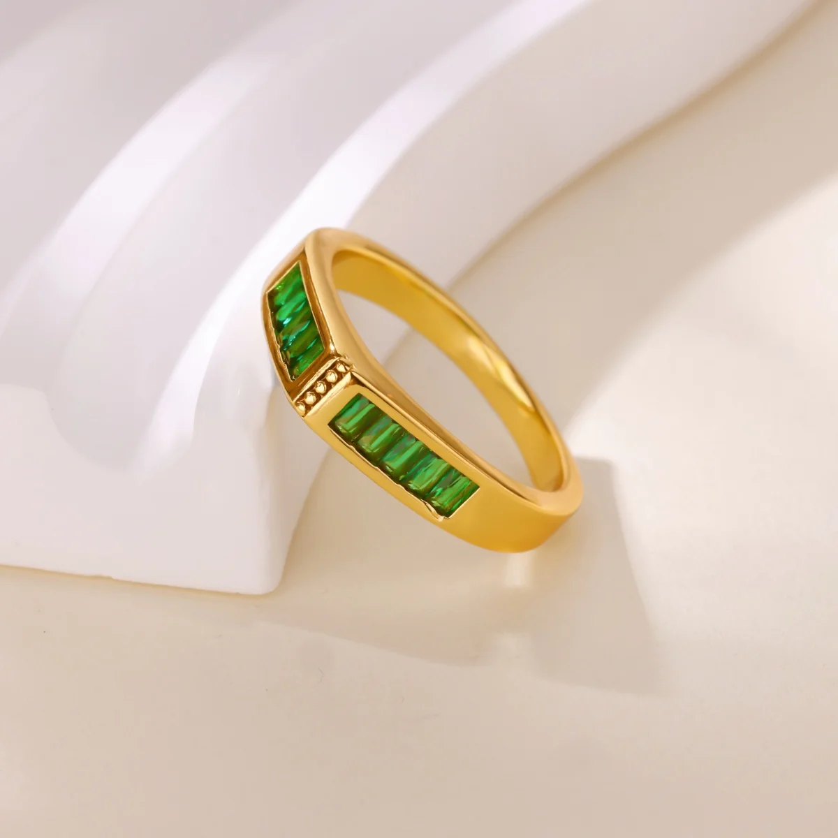 Green Cubic Zirconia Rings for Women