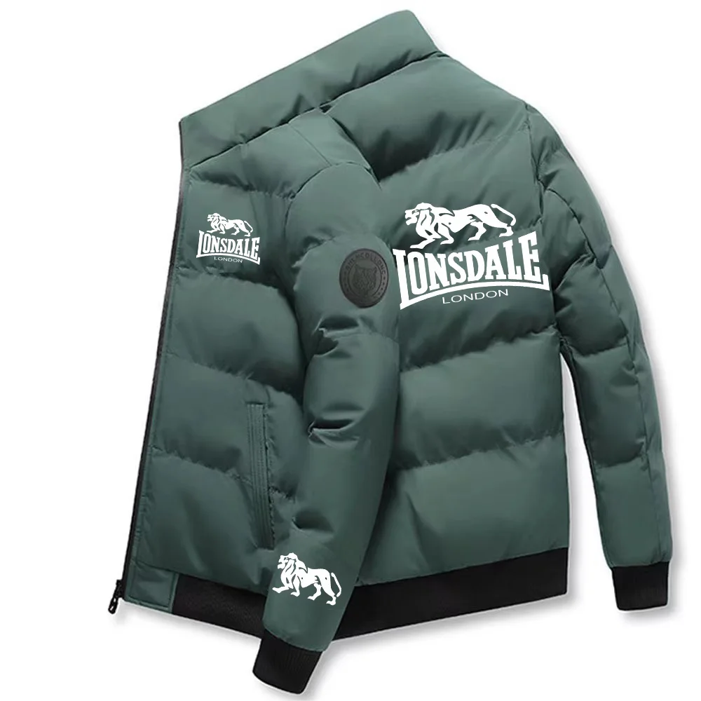Stand Collar Coats Autumn Jacket Men Cotton Padded Korean Fashion Streetwear Casual Clothing