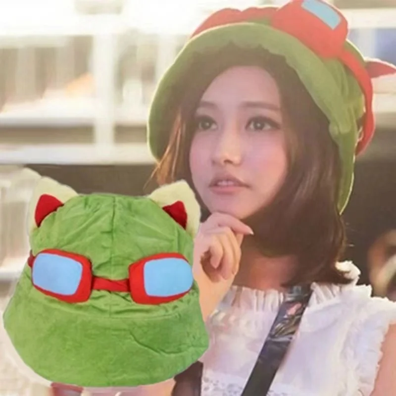 Cosplay Hats Kawaii Swift Scout Timor Teemo's Hat Men Women LOL Merchandise Party Warm Army Green Cap